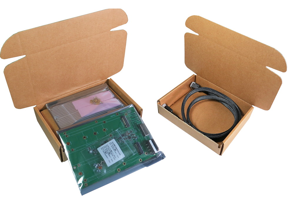 PD803A - OCulink 8-Lane (SFF-8612 8i) to M.2 NVMe SSD for Tri-Mode HBA 9400-16i with Mini SAS HD 8-Lane (SFF-8643 8x) to OCulink 8-Lane Cable KIT