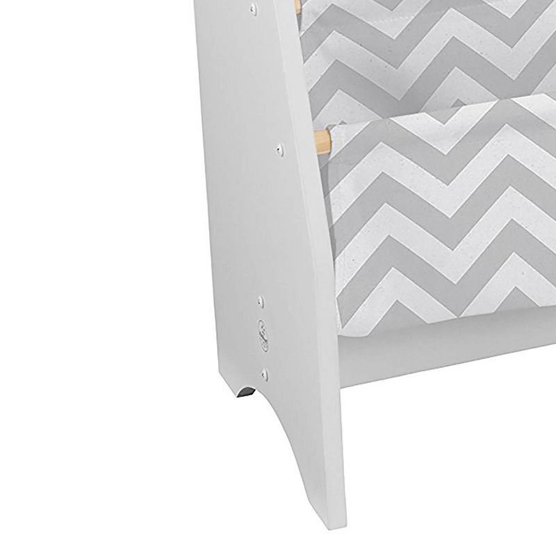 KidKraft Wooden Sling Bookshelf Bookcase Playroom Organizer, Gray and White