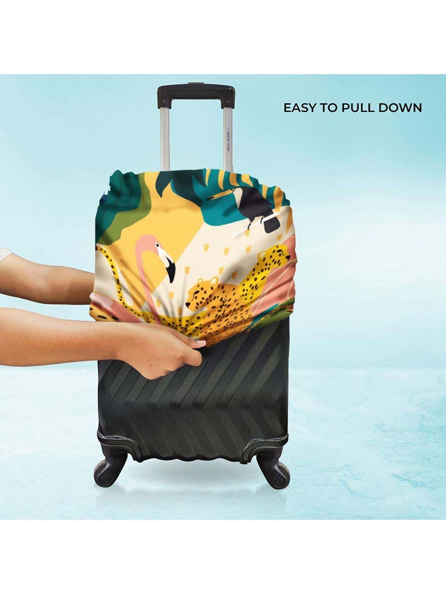 Nasher Miles Polyester 75 cm (28 Inch) Large Protective Luggage Cover - Leopord Design