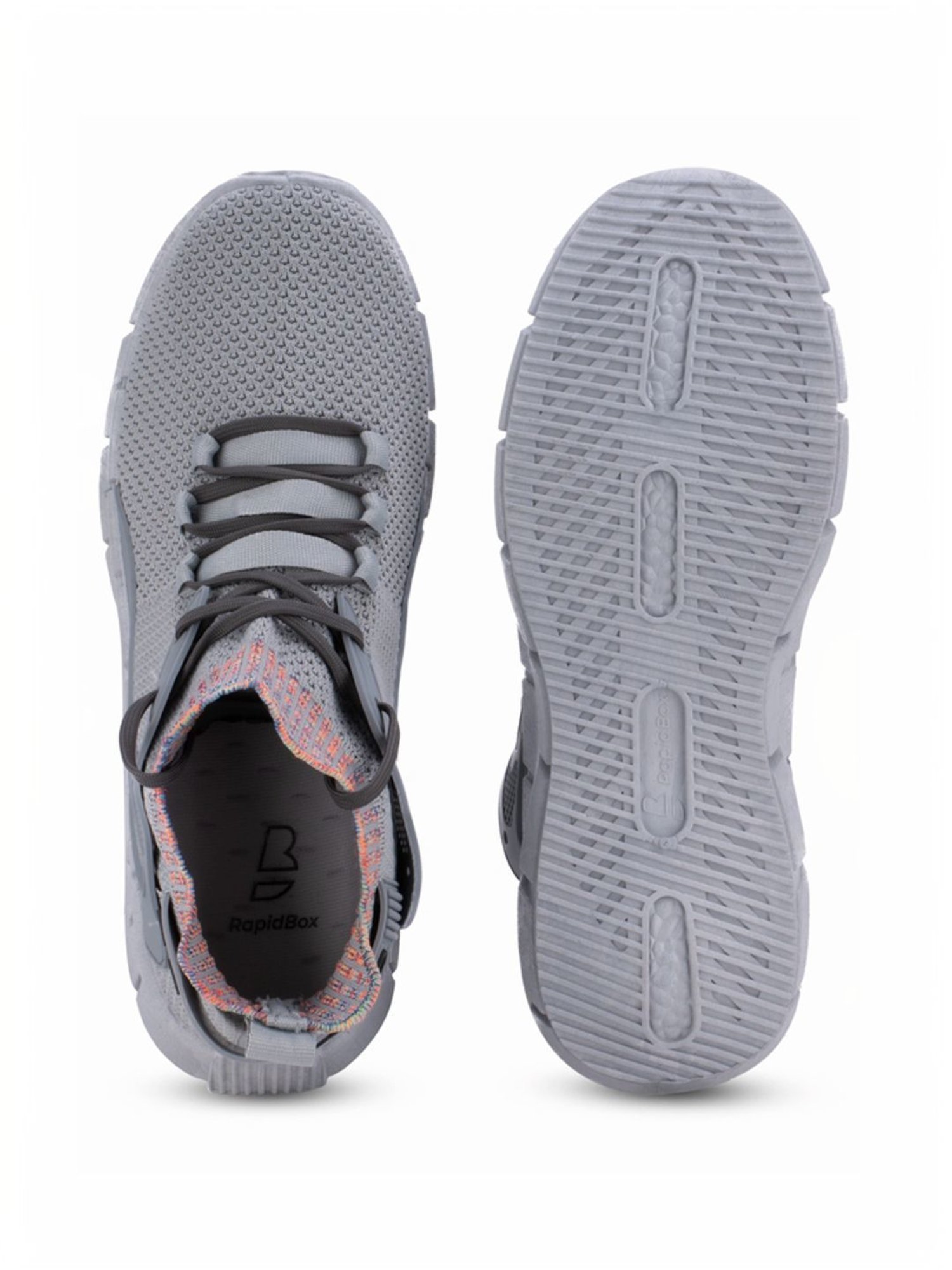 Rapid Box Men's Grey Running Shoes