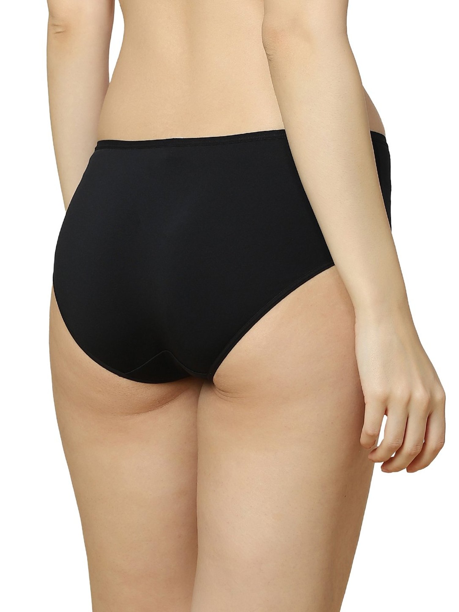 Triumph Black Plain Hipster Panty
