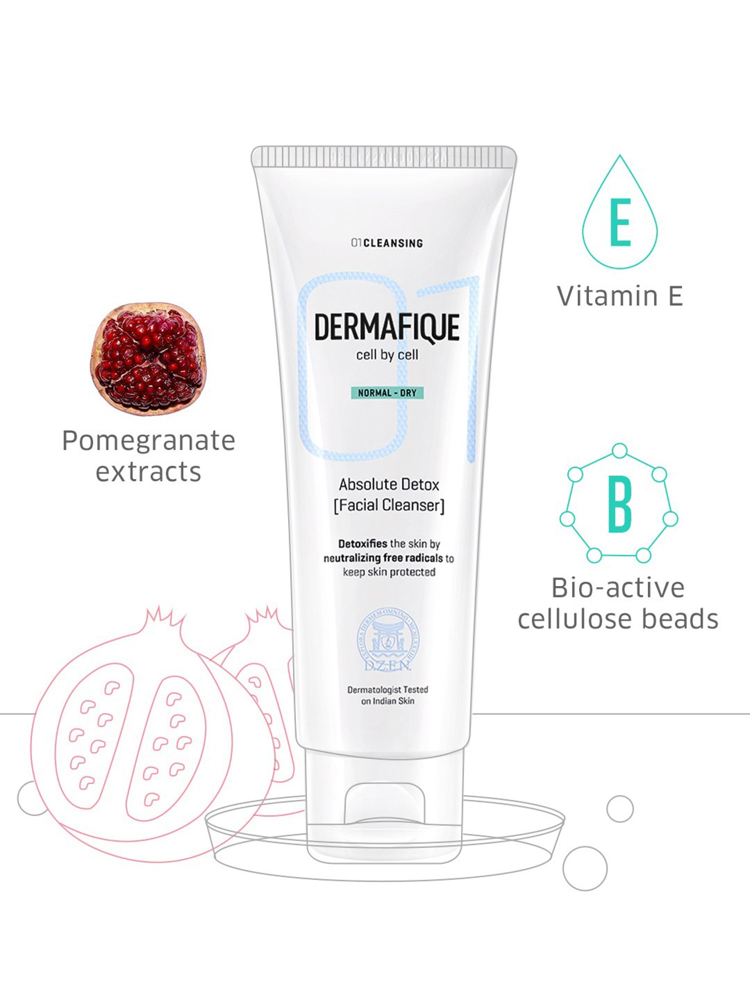 Dermafique Absolute Detox Facial Cleanser - 100 ml