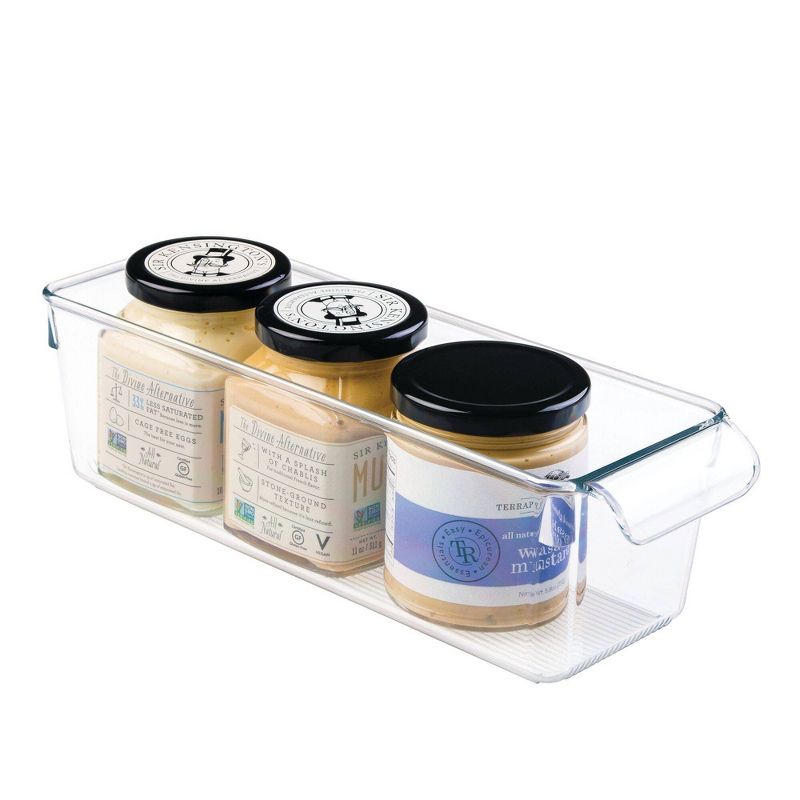 iDESIGN 4pk Linus Pullz Storage Organizer Bin Clear