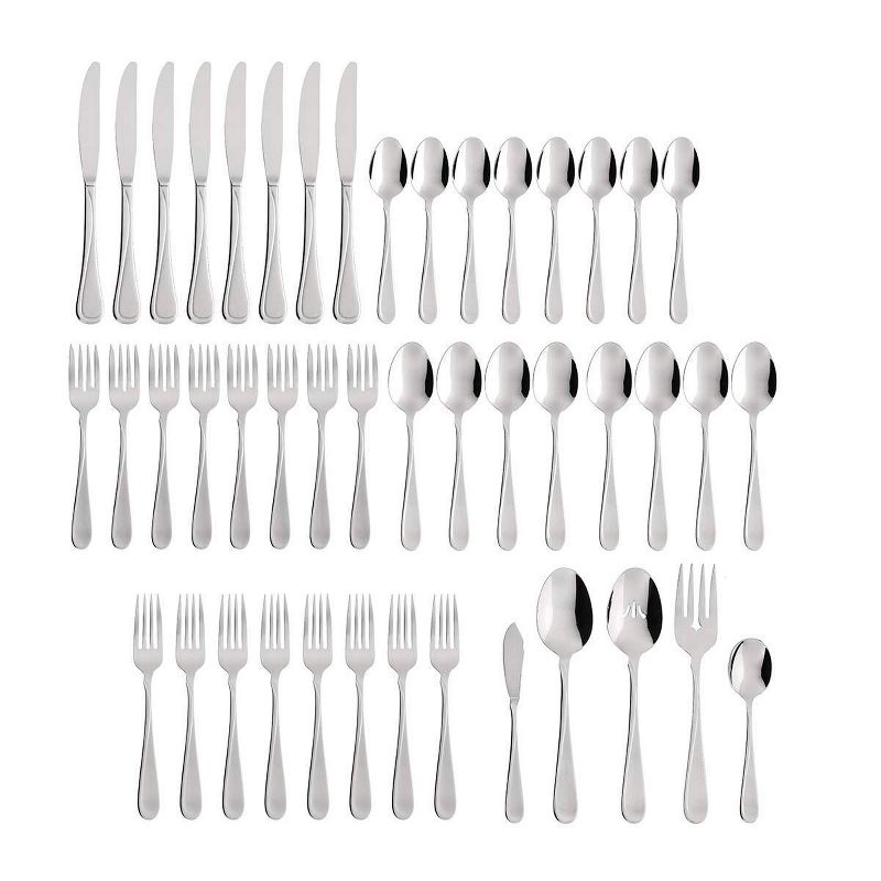 45pc Stainless Steel Flight Everyday Silverware Set - Oneida