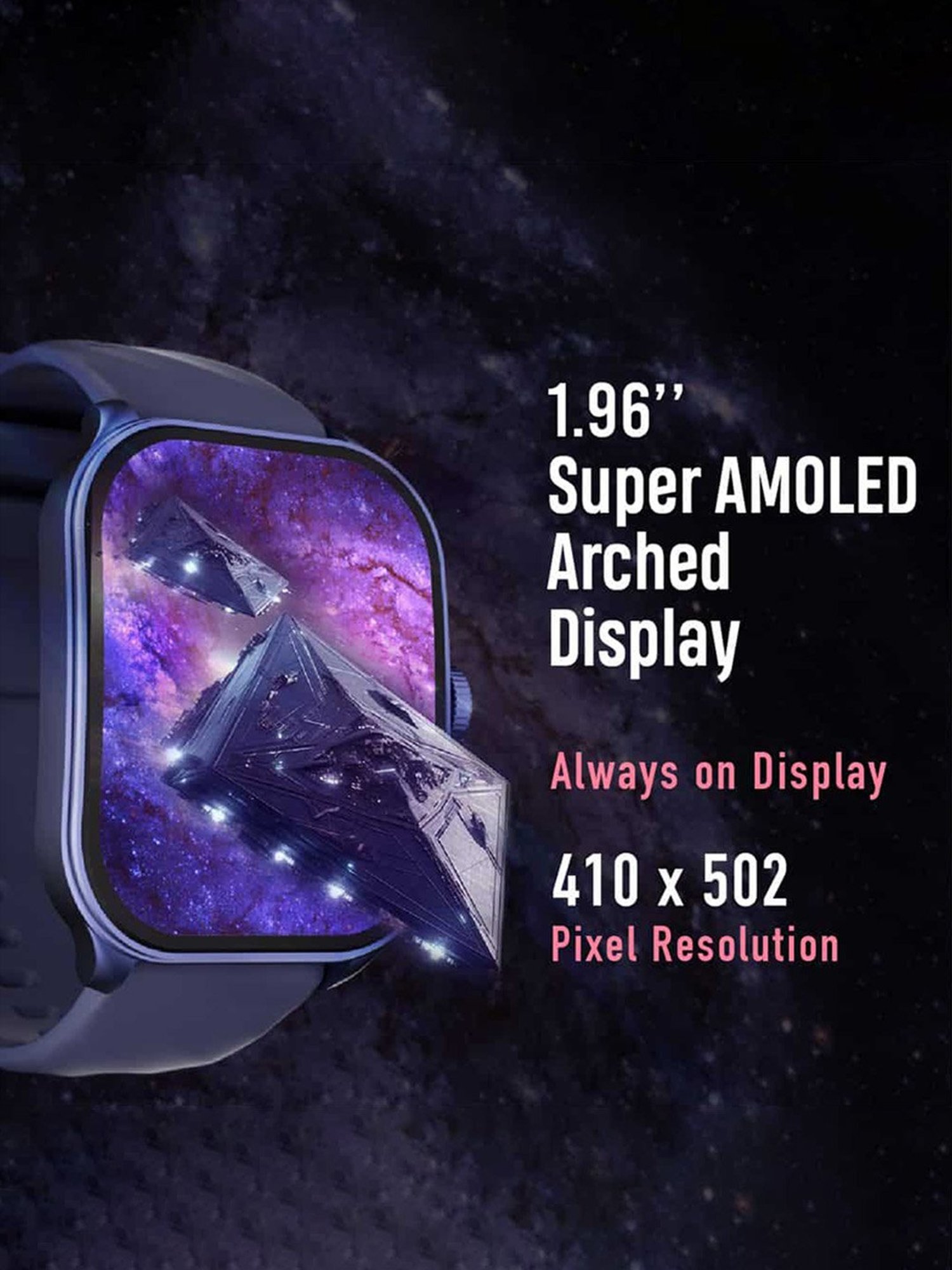 Fastrack Reflex Power BT Calling Smartwatch with 1.96 inch Super AMOLED Arched Display (Blue)