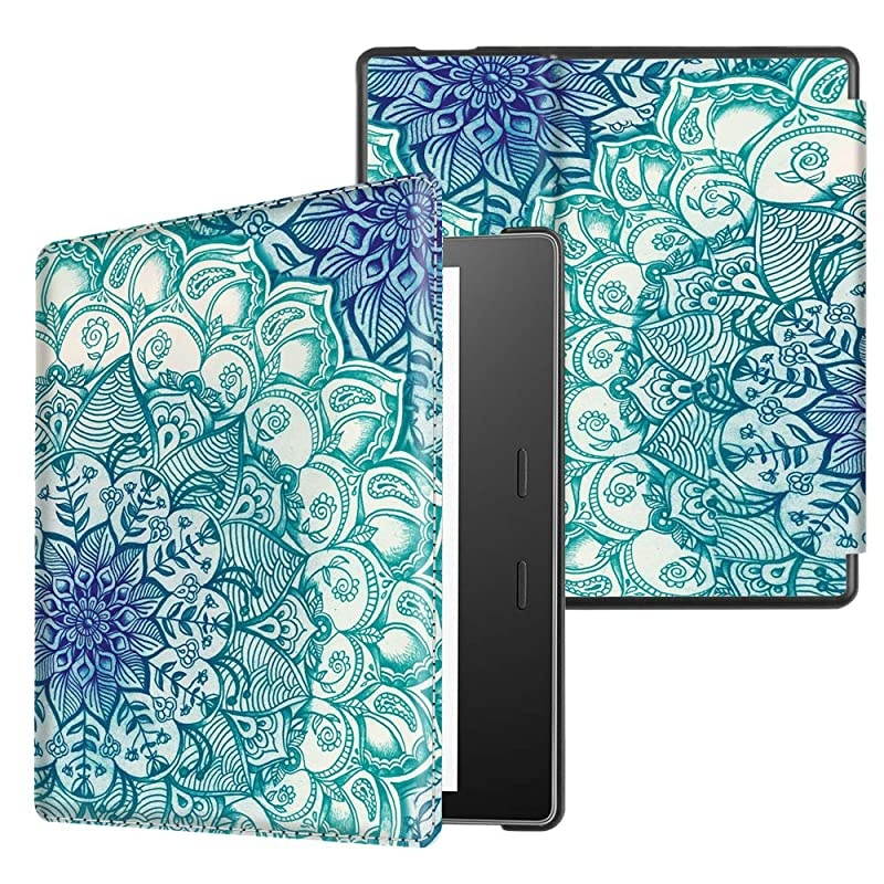 Leather Case for Kindle Oasis (10th and 9th Gen, 2019 and 2017 Release) - Slim Fit Protective Cover, Black