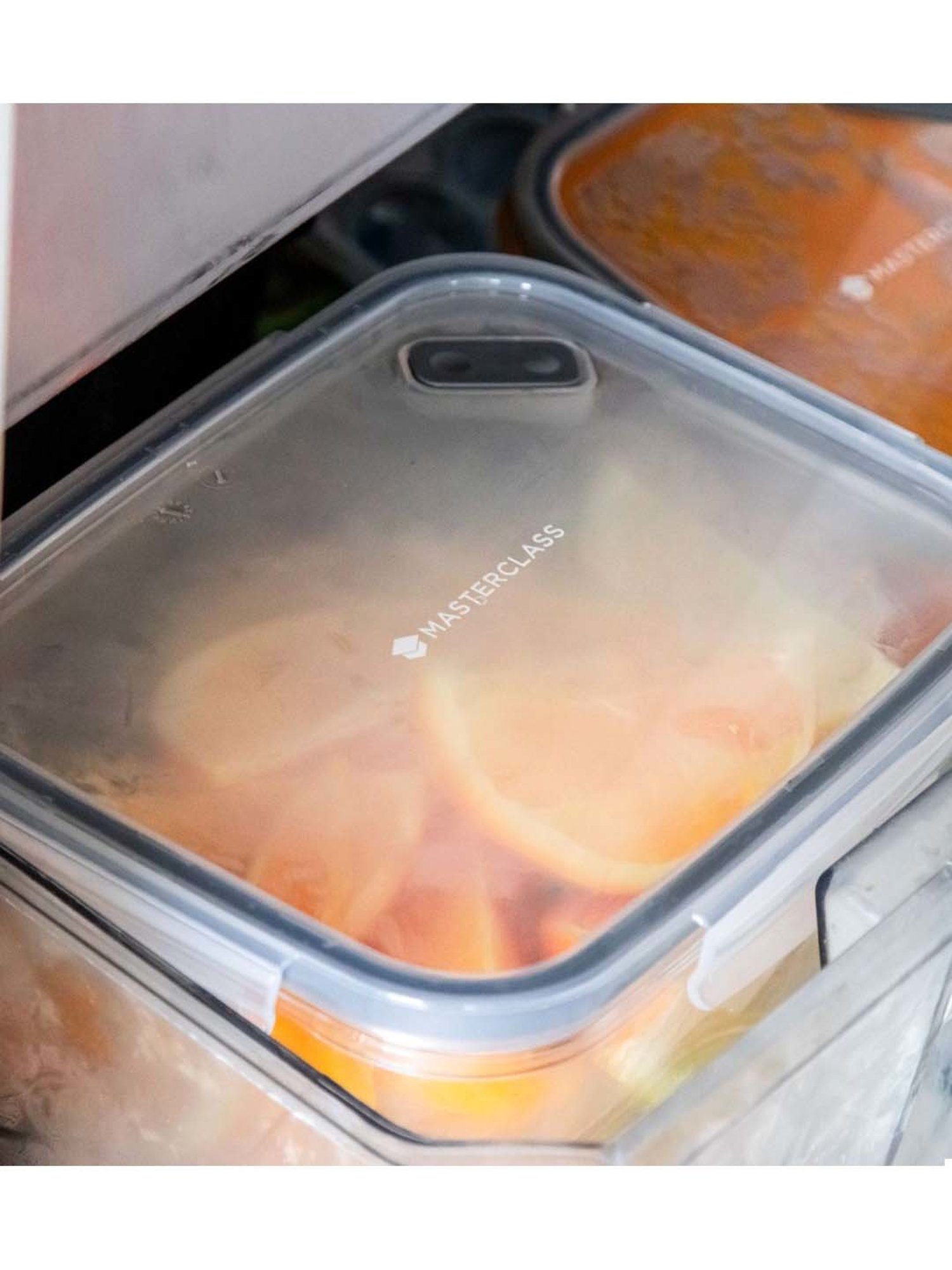 MasterClass Transparent Plastic Square Food Storage Container (1.4 L)