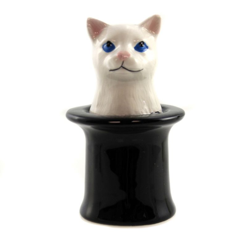 Tabletop 4.0" Cats In Hat Salt & Pepper Set Magnetic Pacific Trading  -  Salt And Pepper Shaker Sets