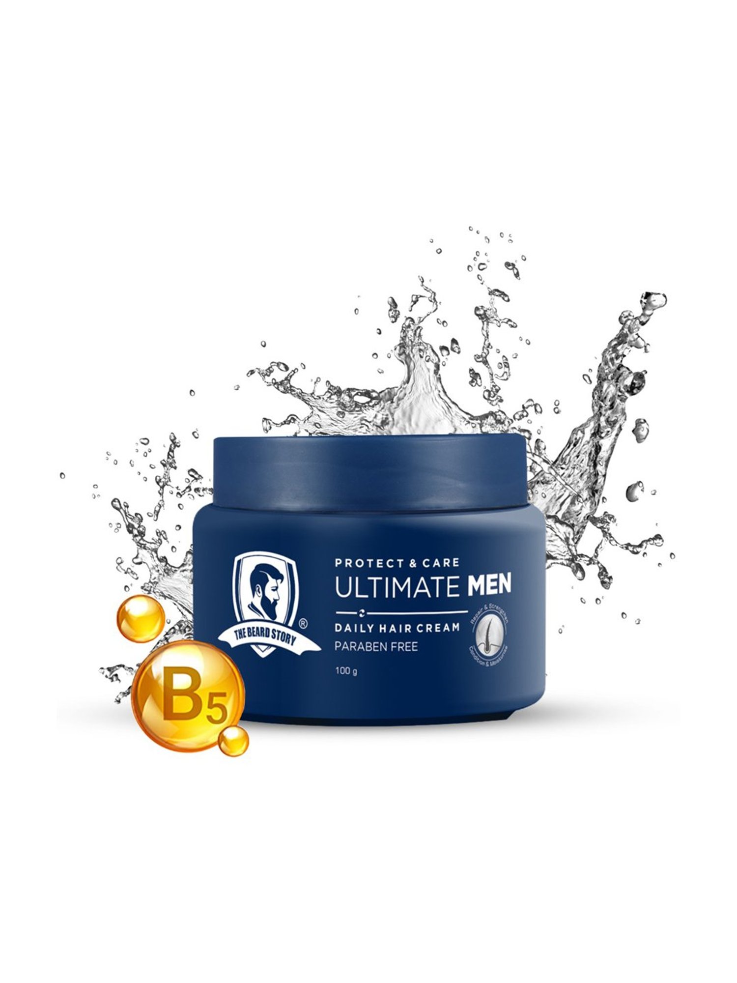 The Beard Story Protect & Care Ultimate Men Daily Hair Cream - 100 gm