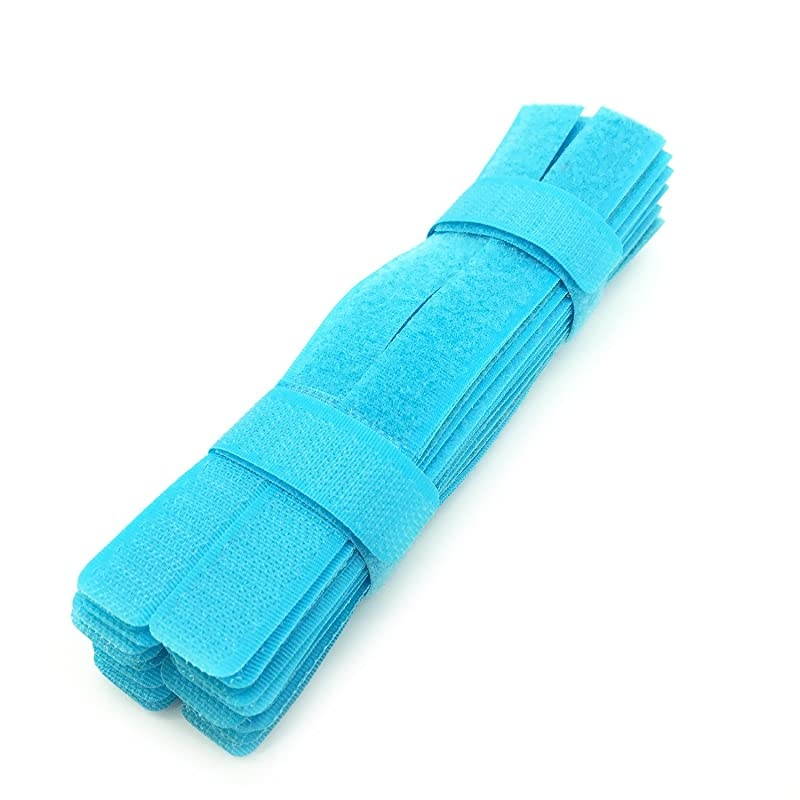 50pcs Cable Ties Reusable Fastening Wire Organizer Cord Rope Holder 7 Inch Sky Blue