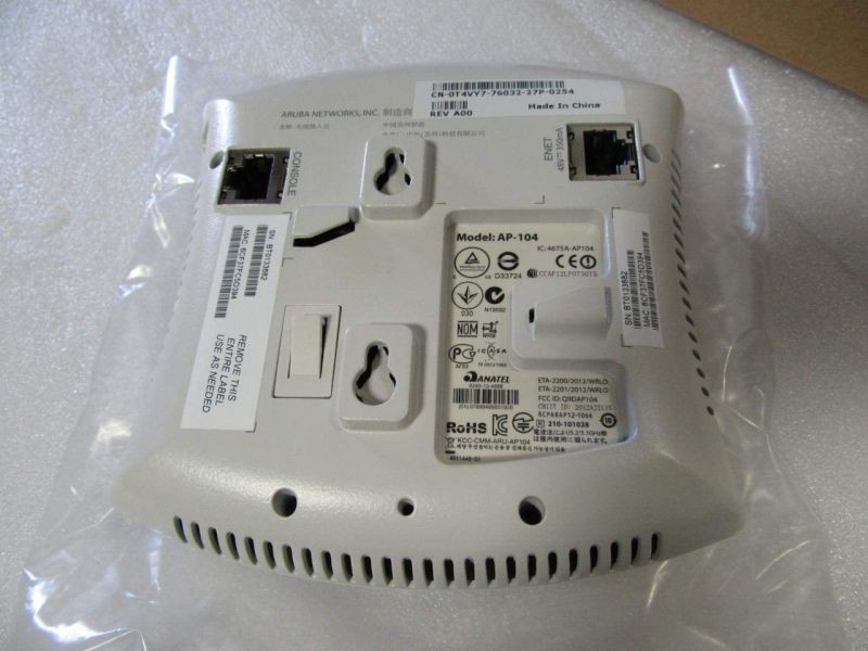 ARUBA 104 WIRELESS AP- 802.11N 2X2:2 - DUAL RADIO - ANT CONNECTOR (ITEM ALSO KNOWN AS : ARU-AP-104) [ap-104]