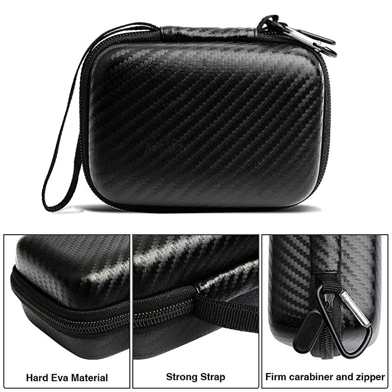 Hard Case for Carson MicroBrite Plus Pocket Microscope (MM-300 or MM-300MU) and MicroFlip (MP-250 or MP-250MU) Travel Storage Carrying Include Carabiner and Strap by