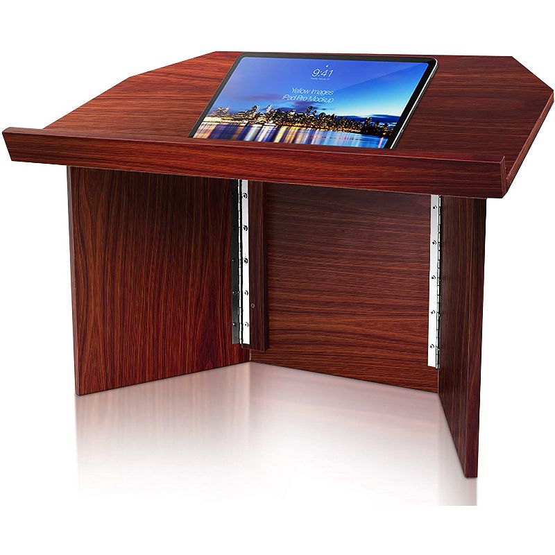 Pyle Foldable Professional Tabletop Portable Lectern Stand for Classrooms, Presentations, Lectures, Teachers and Offices