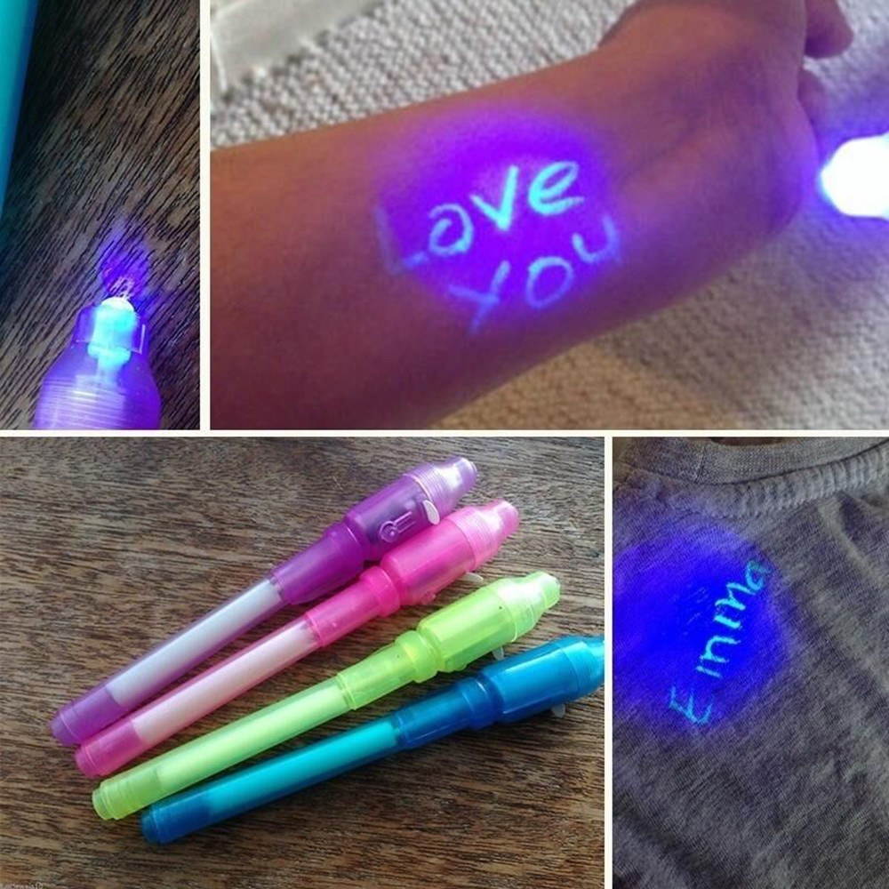 2 In 1 Multifunction Pen LED UV Money Detector Pen Invisible Ink Pen Mark Pen Stationery Supplies