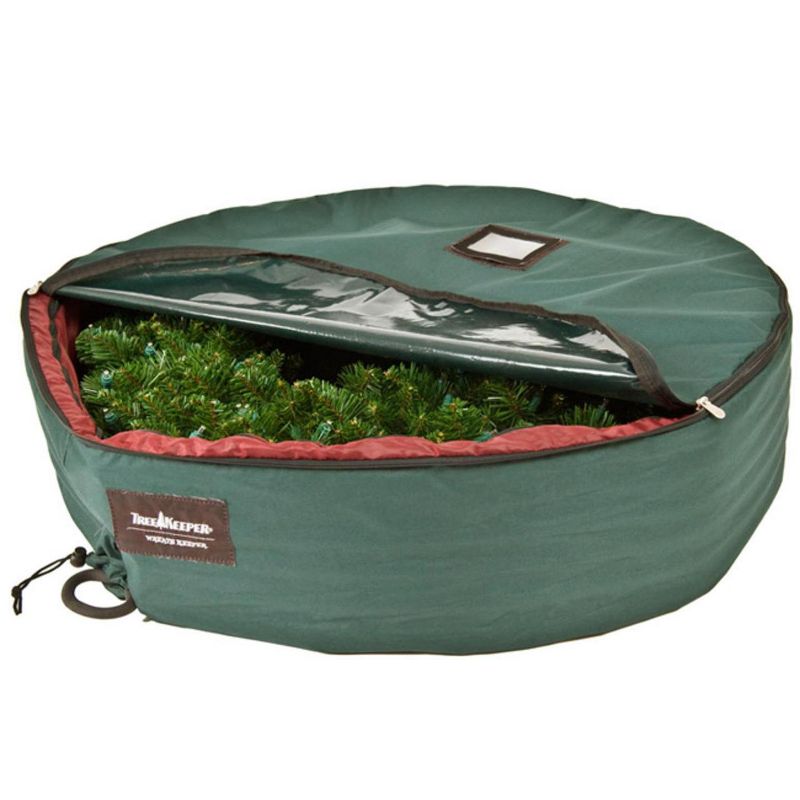 Tree Keeper 72" Large Christmas Wreath Protective Storage Bag with Bonus Ornament Storage