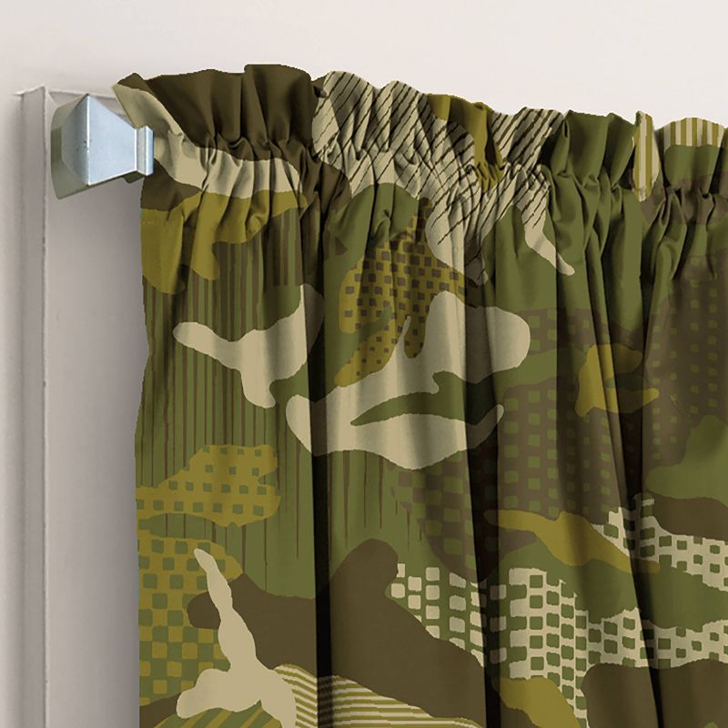 3pc 63" Geo Cam Window Panel Set Green - Dream Factory