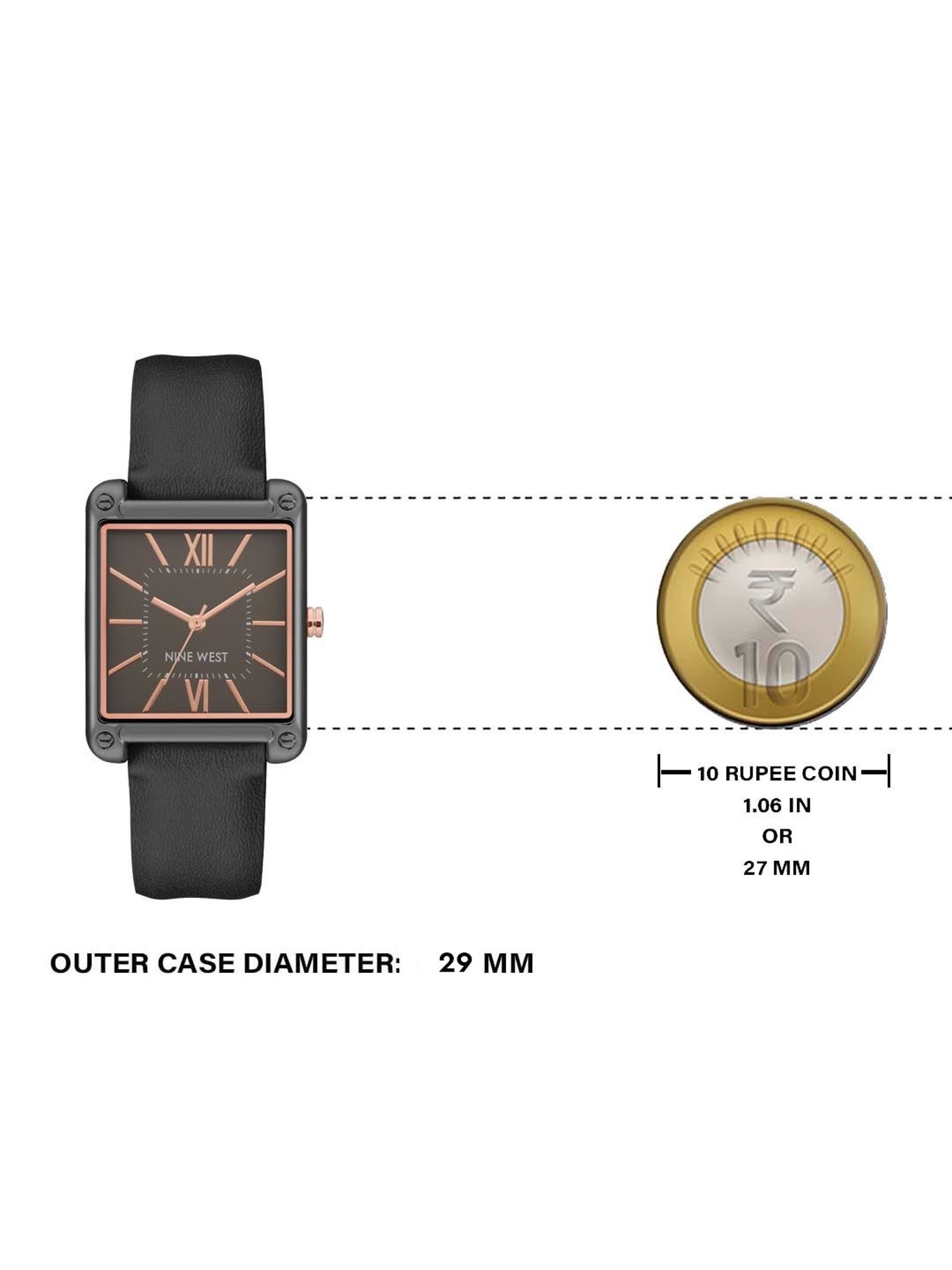 Nine West NW-2117GYBK Analog Watch for Women