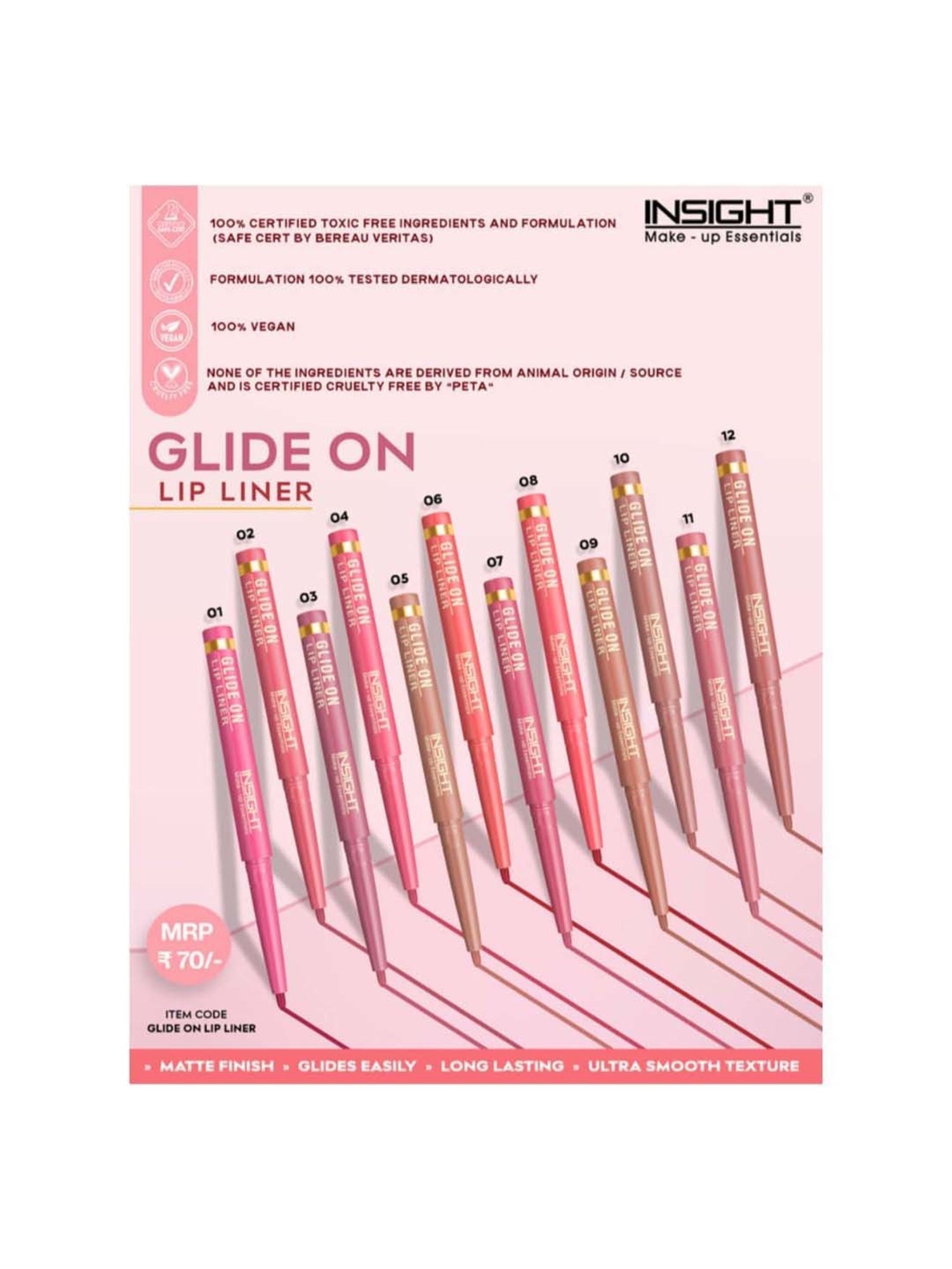 Insight Cosmetics Glide On Lip Liner Hits Different - 0.3 gm