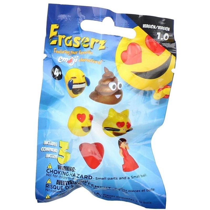 Nerd Block Eraserz Emoji Character Blind Bag Of 3