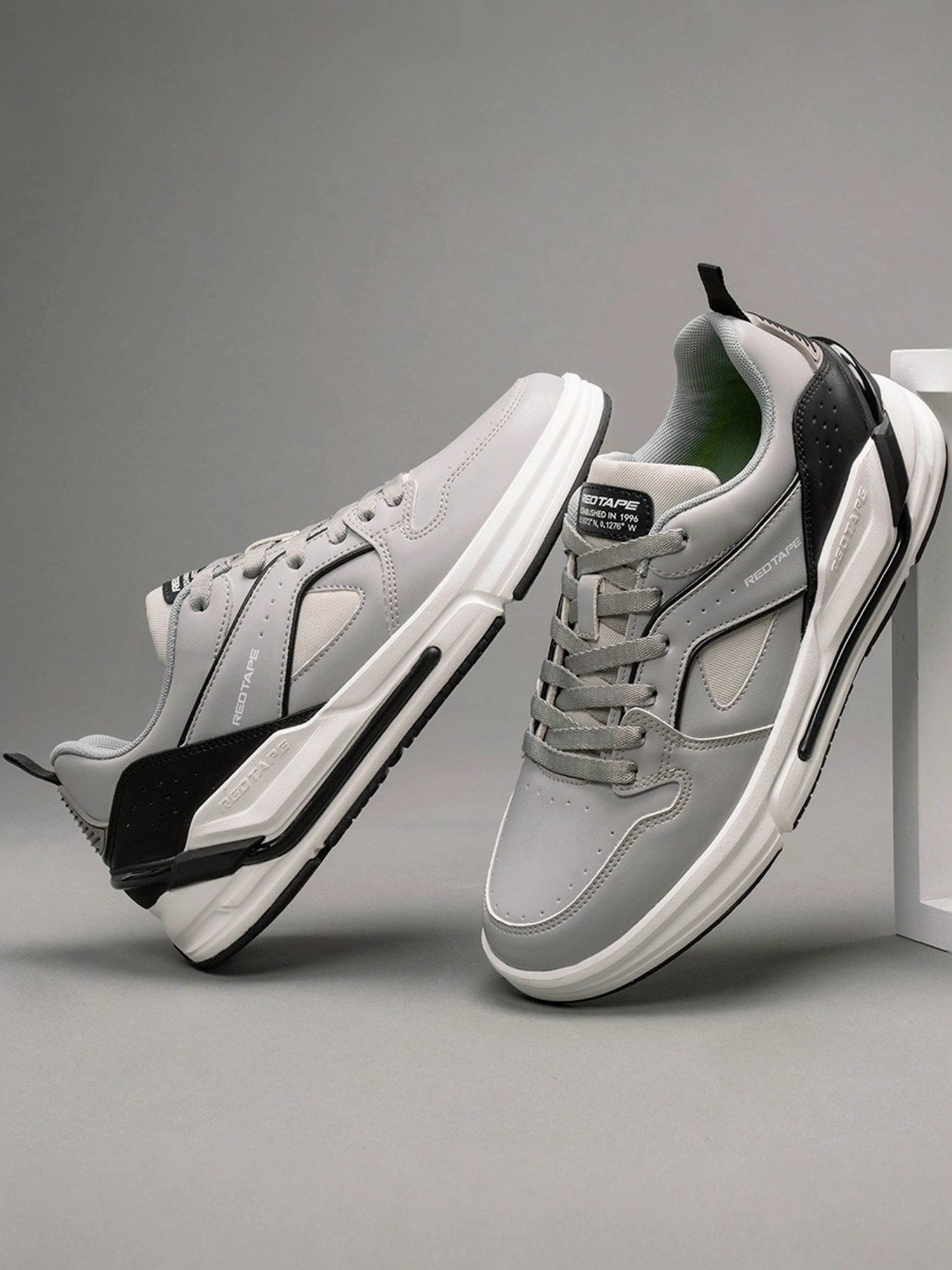 Red Tape Men's Slam Dunk Classics Grey Casual Sneakers