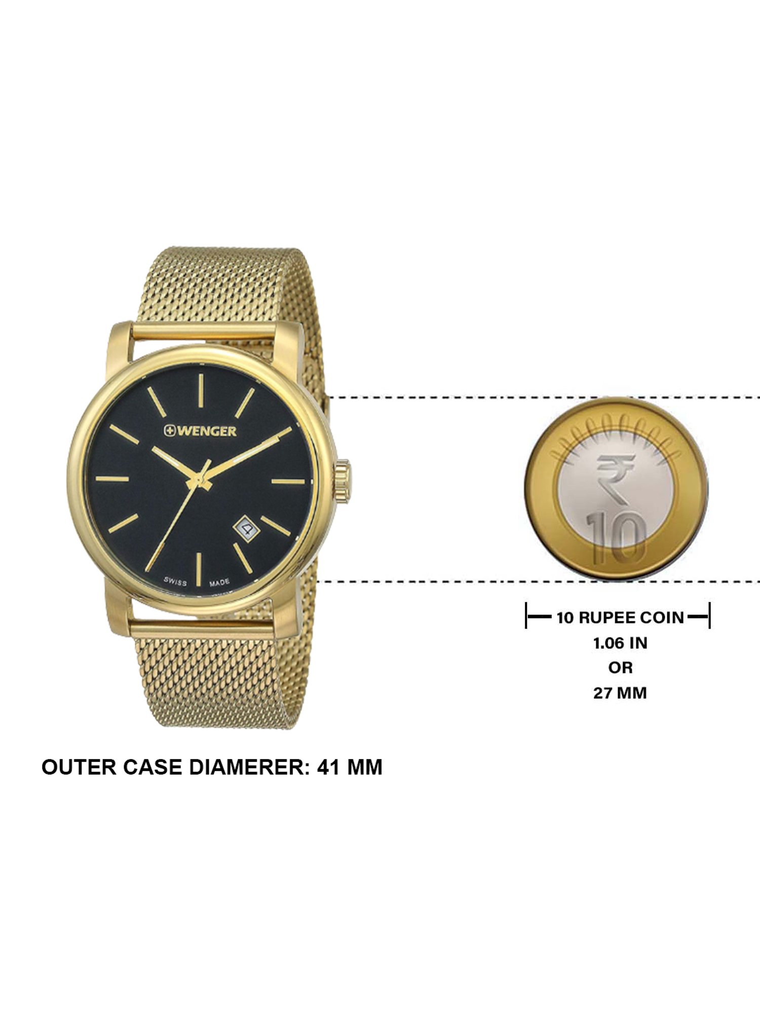 Wenger 01.1041.115 Urban Classic Swiss Made Watch for Men