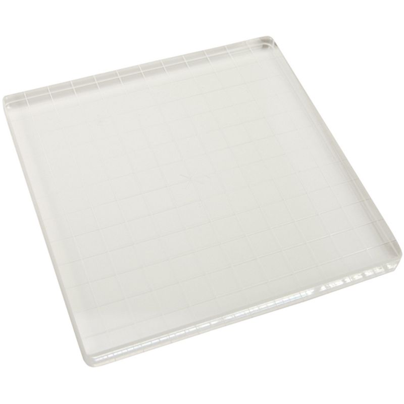 Apple Pie Memories Acrylic Stamp Block W/Alignment Grid-6"X6"X.5"