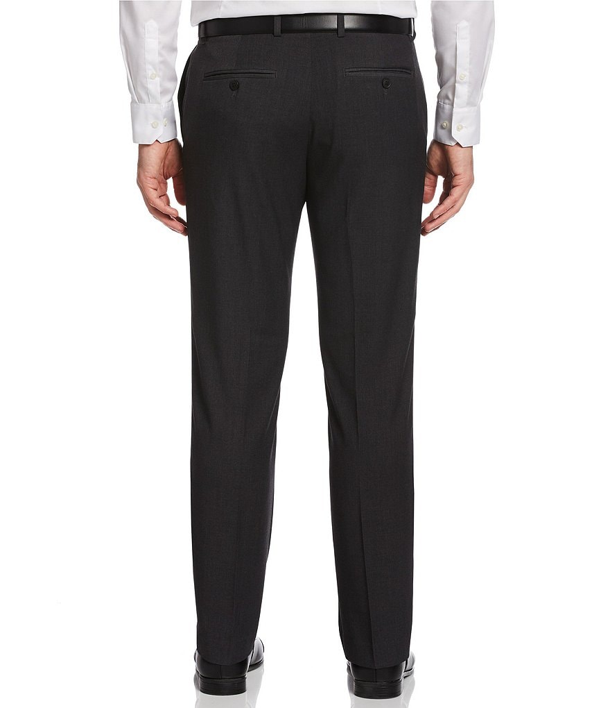 Perry Ellis Non-Iron Solid Stretch Flat-Front Suit Separates Dress Pants