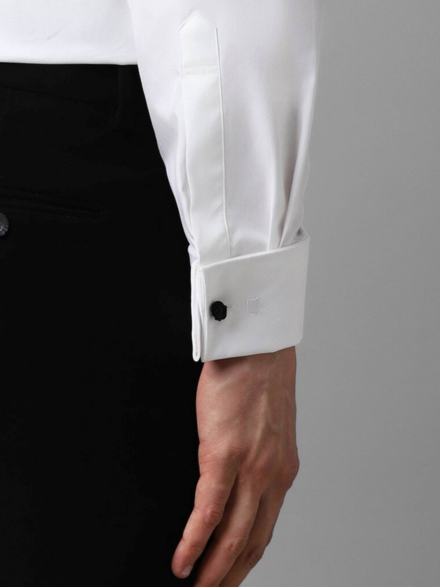 Louis Philippe White Regular Fit Self Pattern Shirt