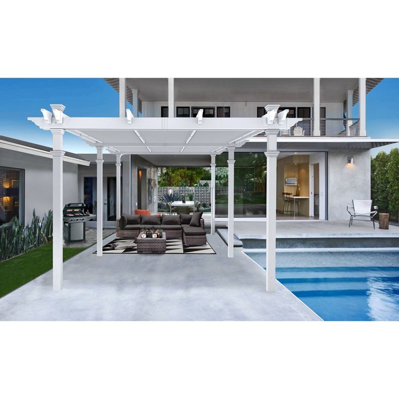 8.6' Bristol Grande Louvered Pergola - Vita