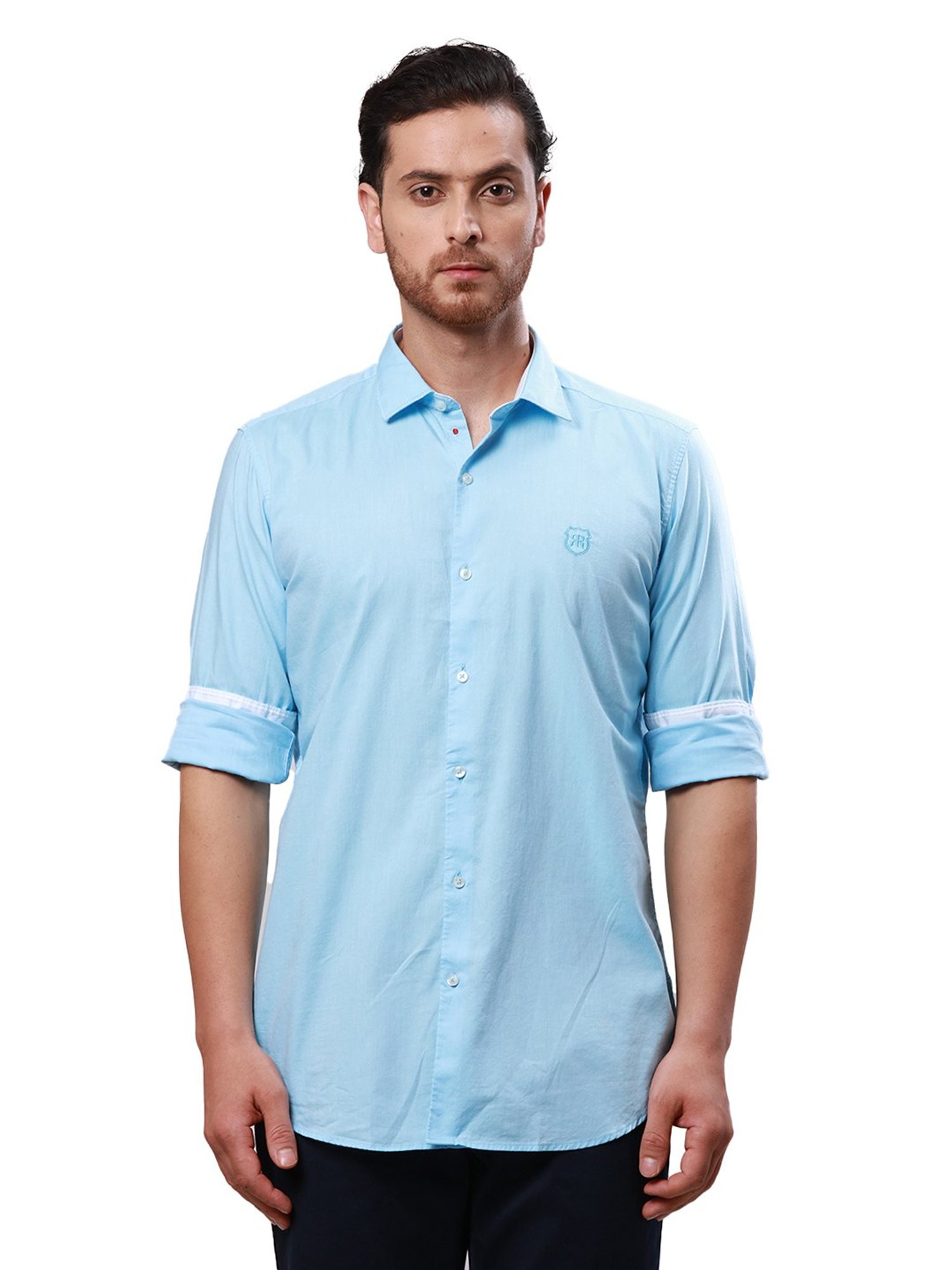 Raymond Sky Blue Contemporary Fit Shirt