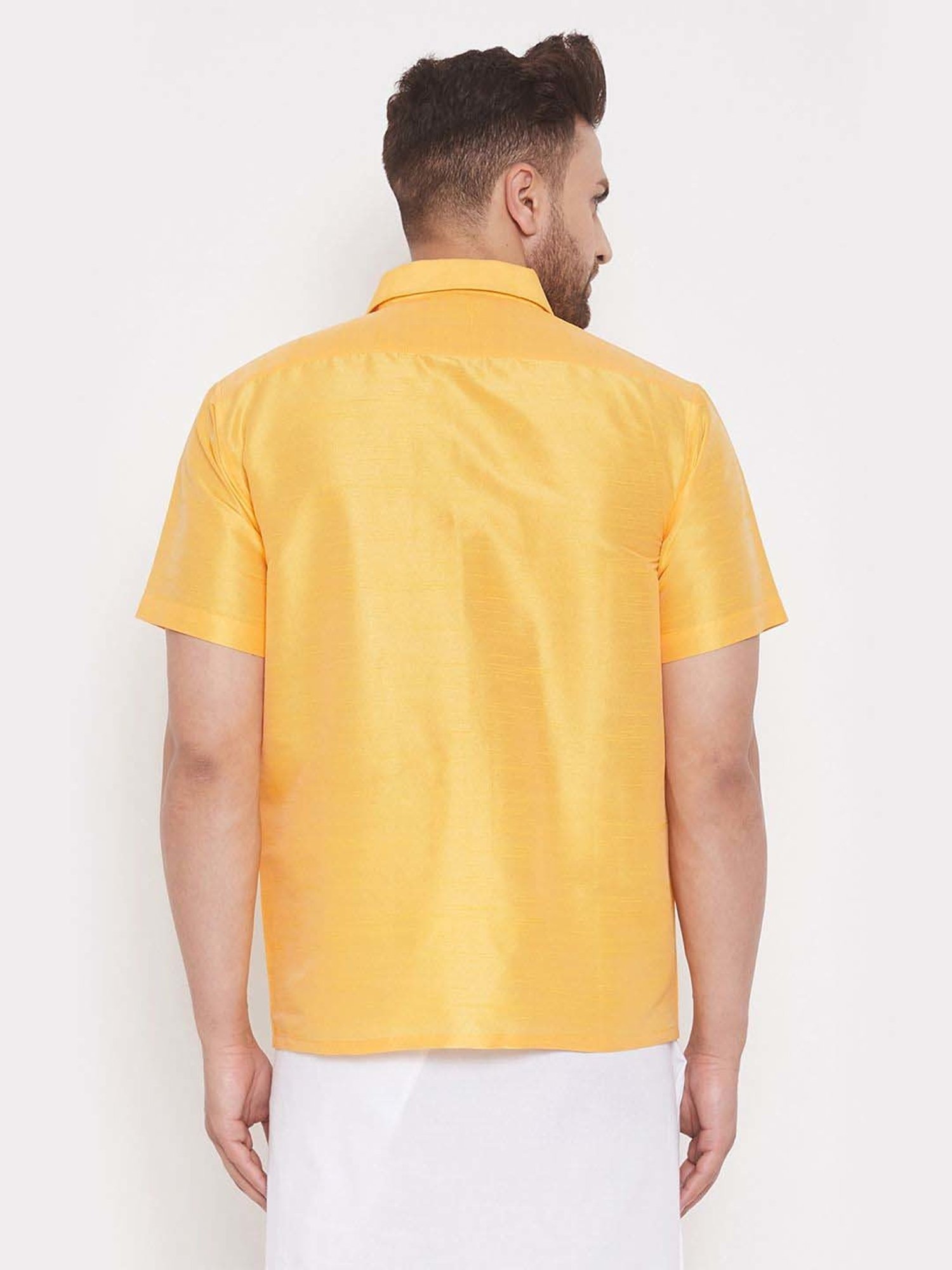 Ramraj Red Cotton Regular Fit Shirt