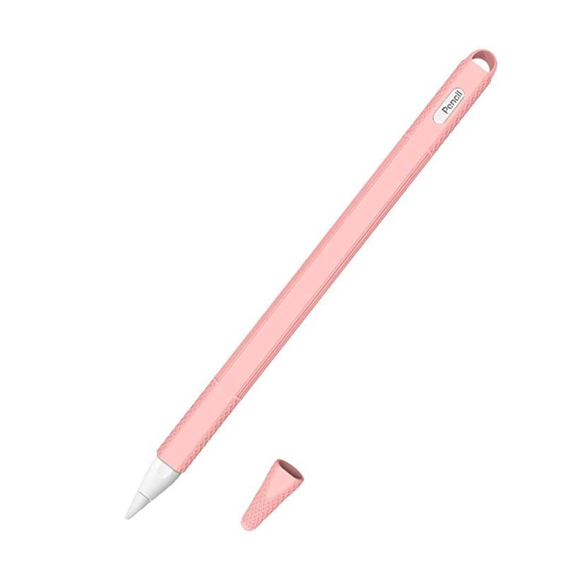 Silicone Case Compatible with Apple MU8F2AMA Pencil 2nd Generation Holder Sleeve Skin Pocket Cover Accessories for iPad Pro 3rd GenerationProtective Nib Covers Pink