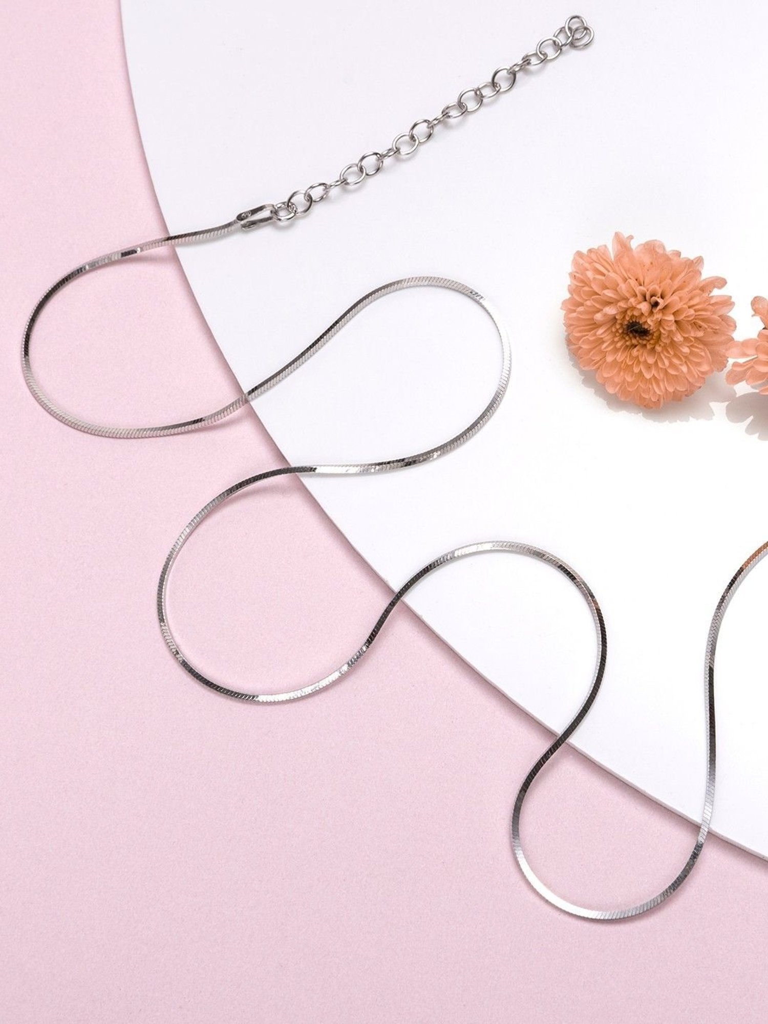 Zavya Sleek and Modern Golden Plated 92.5 Sterling Silver Box Chain