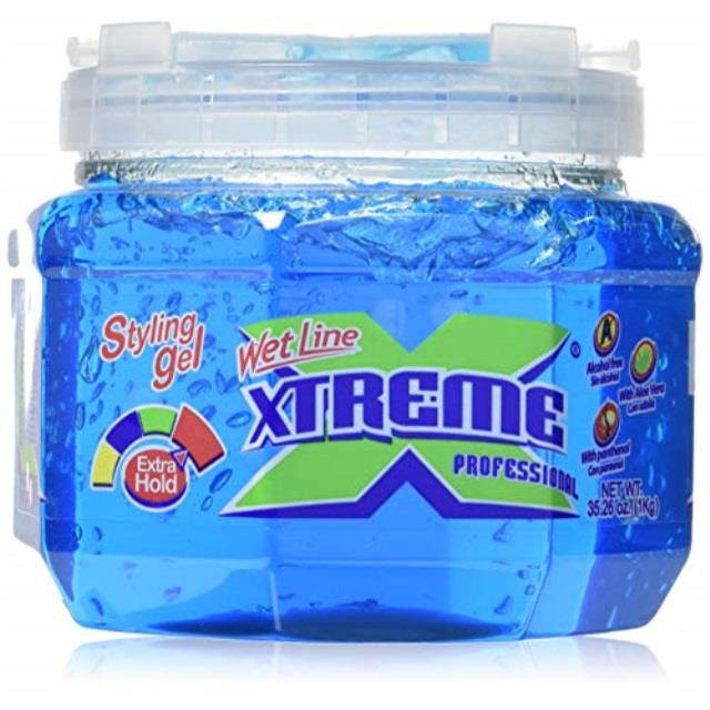 xtreme professional wet line styling gel extra hold blue, 35.26 oz pack of 2