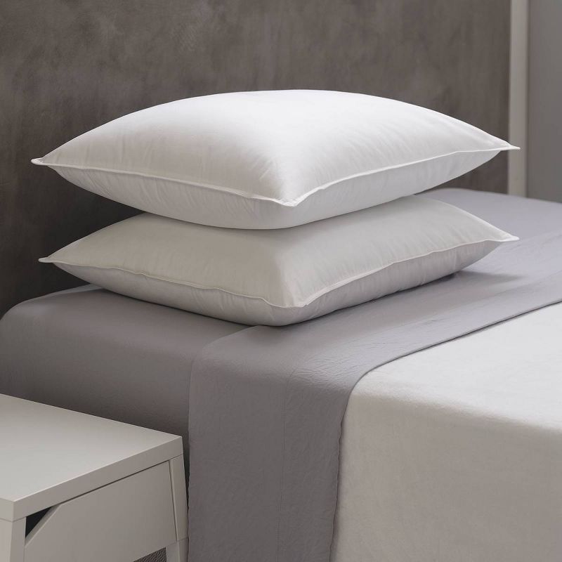 Downlite Soft White Goose Down Hypoallergenic Pillow &ndash; Perfect for Stomach Sleepers Standard