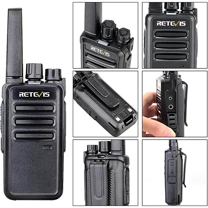 RT68 Two-Way Radios Long Range, Walkie Talkies for Adults, 2 Way Radio with Earpiece,Walkie Talkie Rechargeable with Charging Base,for Manufacturing Restaurant Healthcare Government(10 Pack)