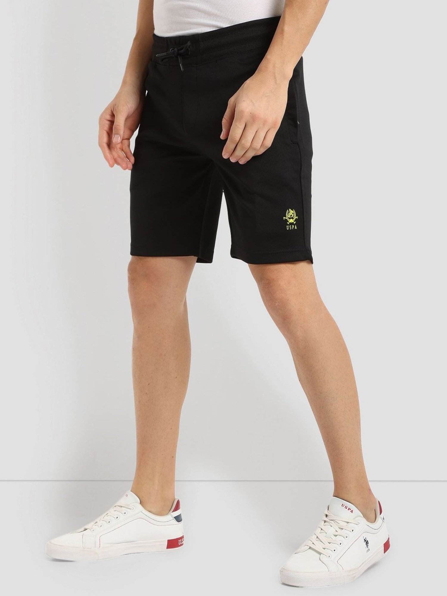U.S. Polo Assn. Black Slim Fit Sports Shorts