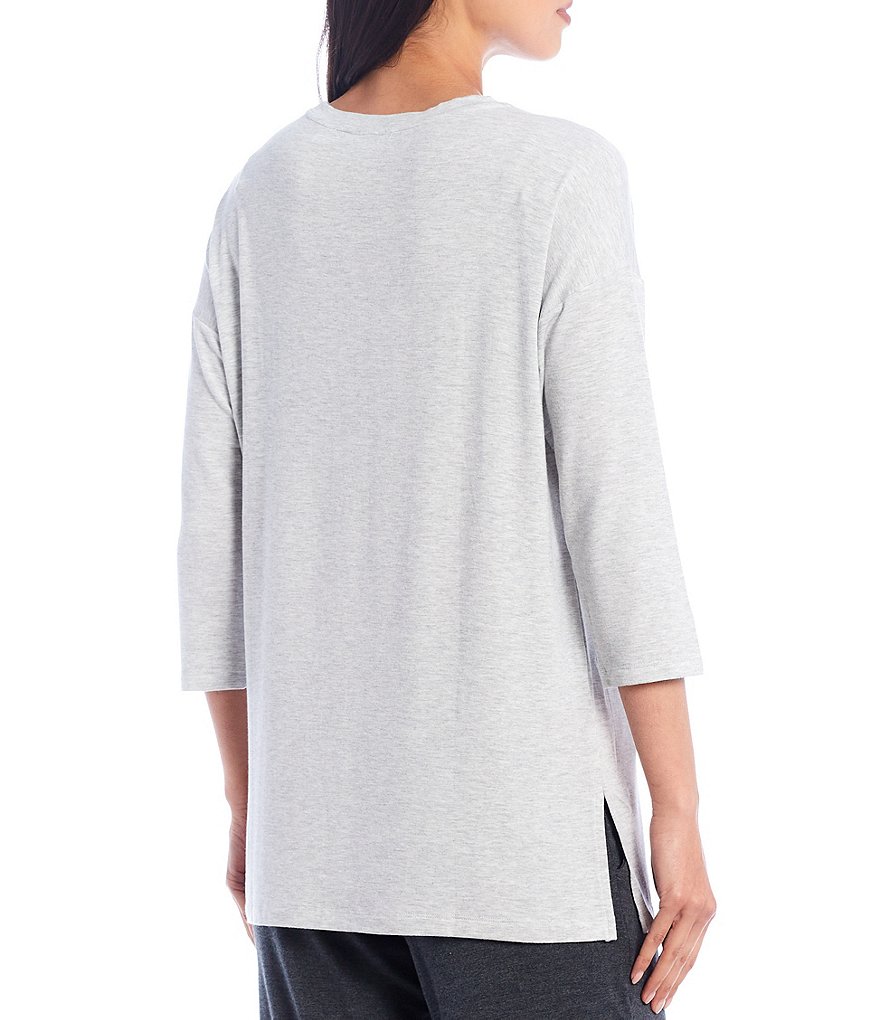 VAN WINKLE & CO. Solid Heather Jersey Knit Sleep Top