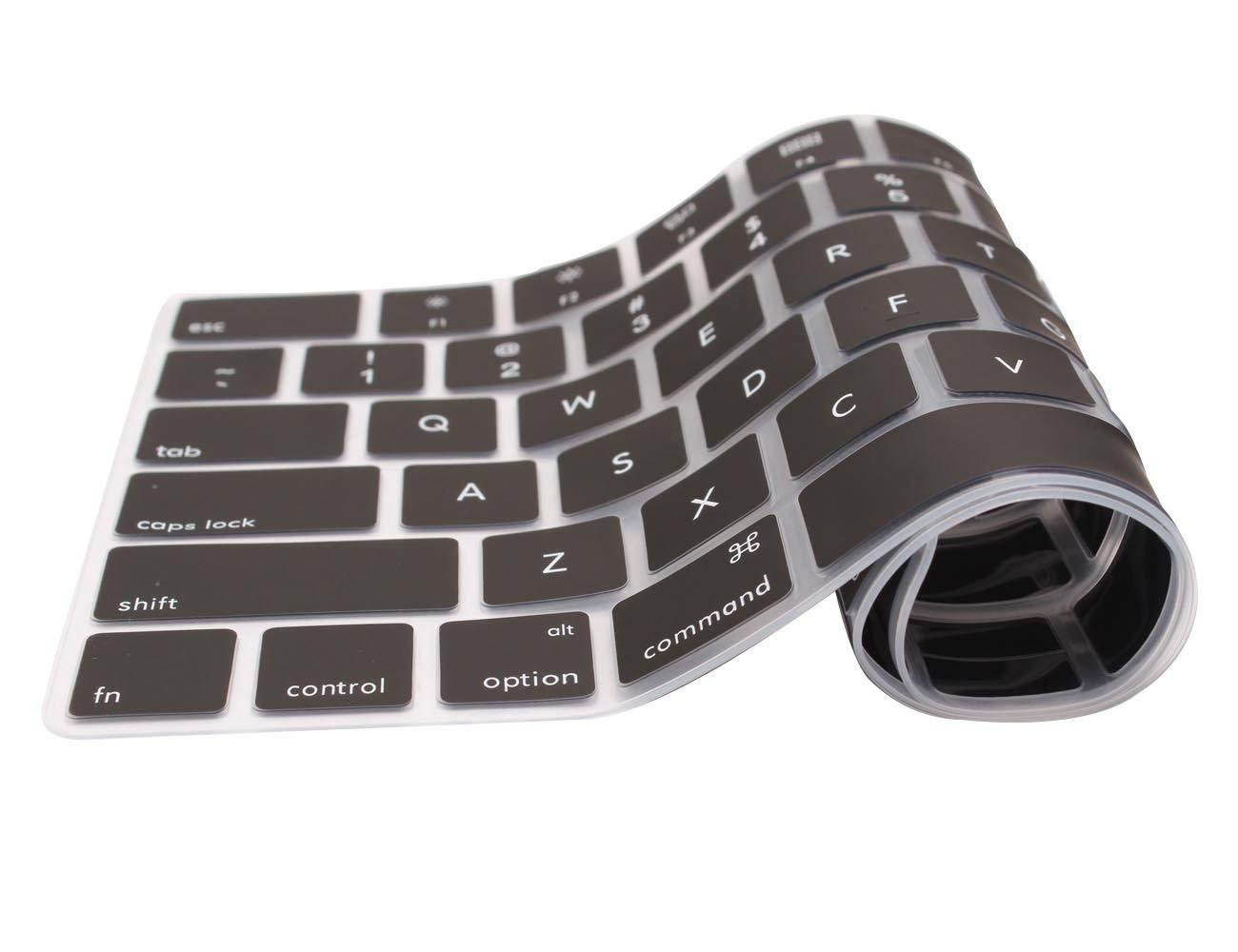 COOSKIN Silicone Colorful Keyboard Cover Protector Skin for Apple Magic Keyboard (MLA22LL/A), After 2015 November US Layout (Black)