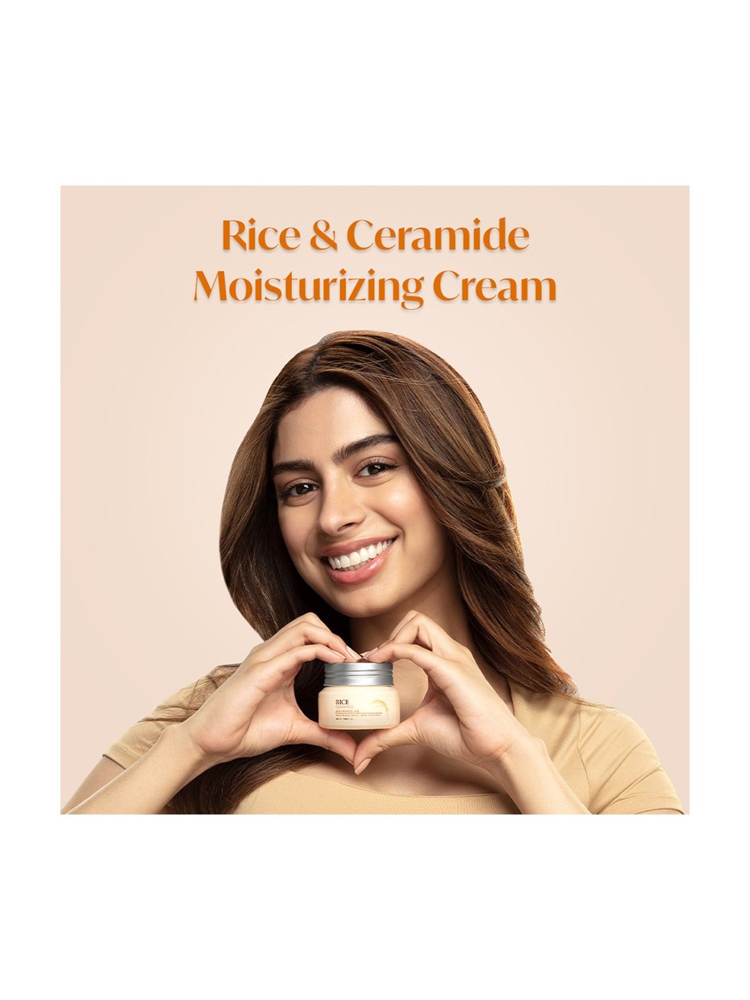 The Face Shop Rice & Ceramide Moisturizing Cream for Brightening & Strengthening - 50 ml