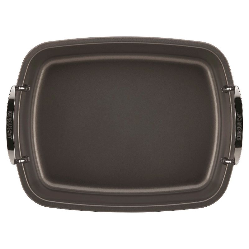 T-fal Simply Cook Nonstick Cookware, Roaster with Rack, 15", Gray