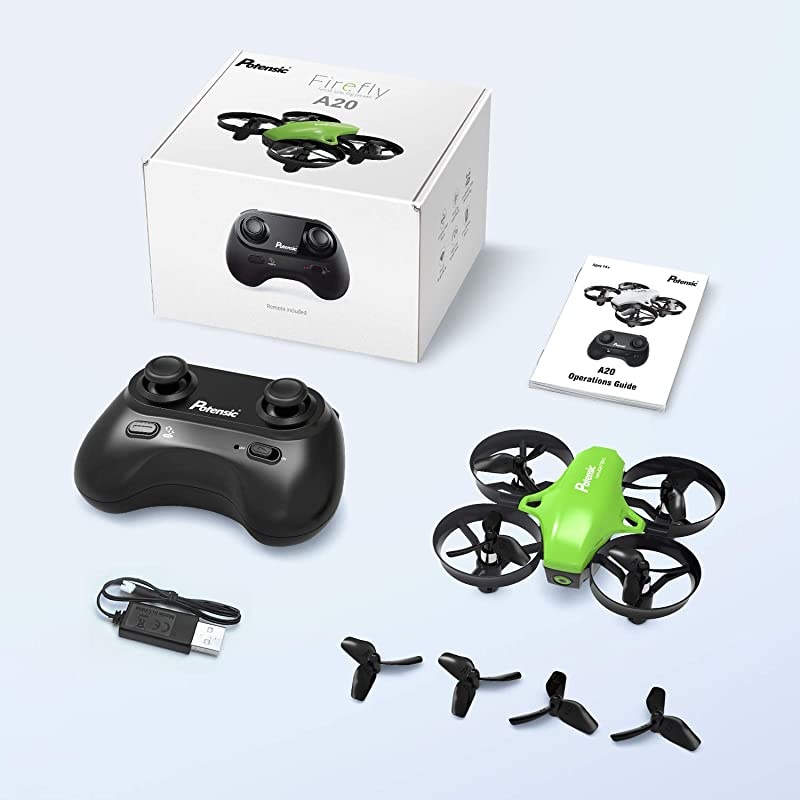 Upgraded A20 Mini Drone Easy to Fly Drone for Kids and Beginners RC Helicopter Quadcopter with Auto Hovering Headless Mode Remote Control and 3 Batteries Green