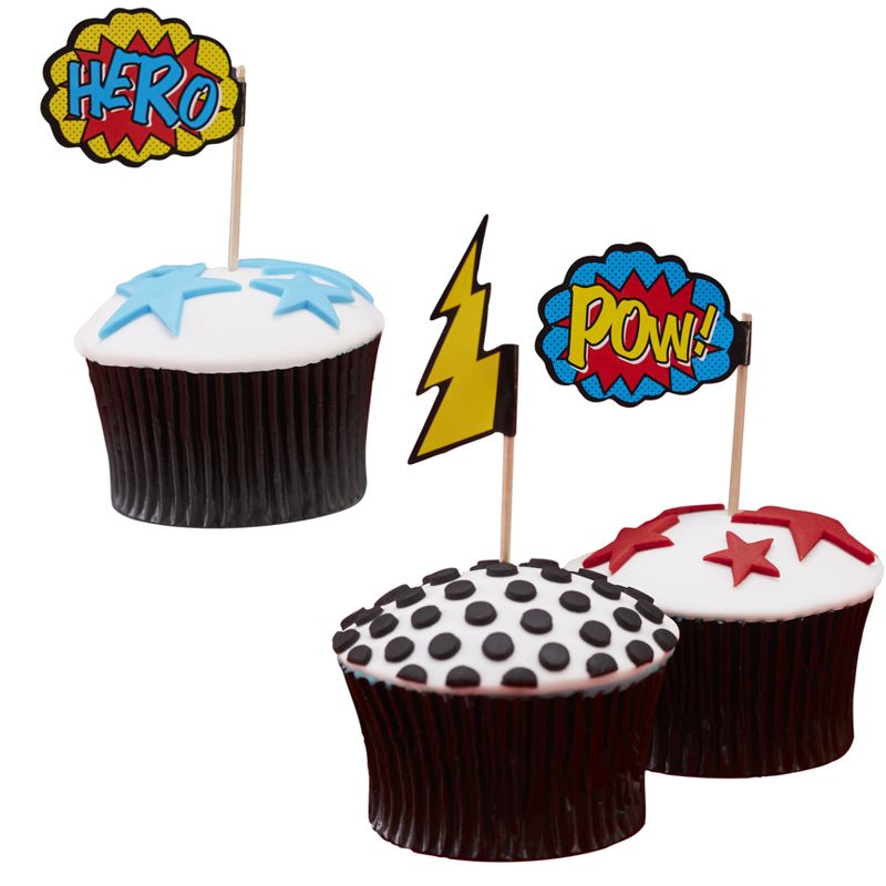 20ct Comic Superhero Cupcake Picks