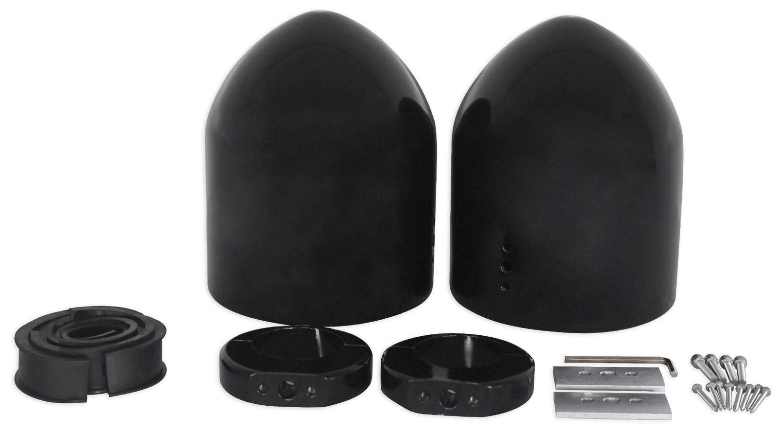 Pair   MAC65B 6.5" Black Aluminum Wakeboard Tower Speaker Pod Enclosures