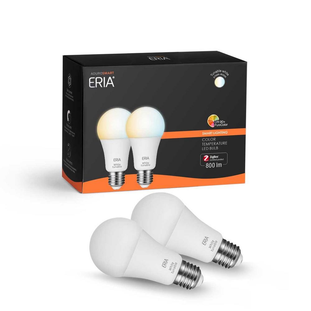 Smart Light Bulbs, Alexa Light Bulb, Smart Bulbs that Work with Alexa & Google Assistant, WiFi Light Bulbs A19 Daylight (5000K) No Hub Required, 800LM 60W Equivalent High CRI>90, 2 Pack