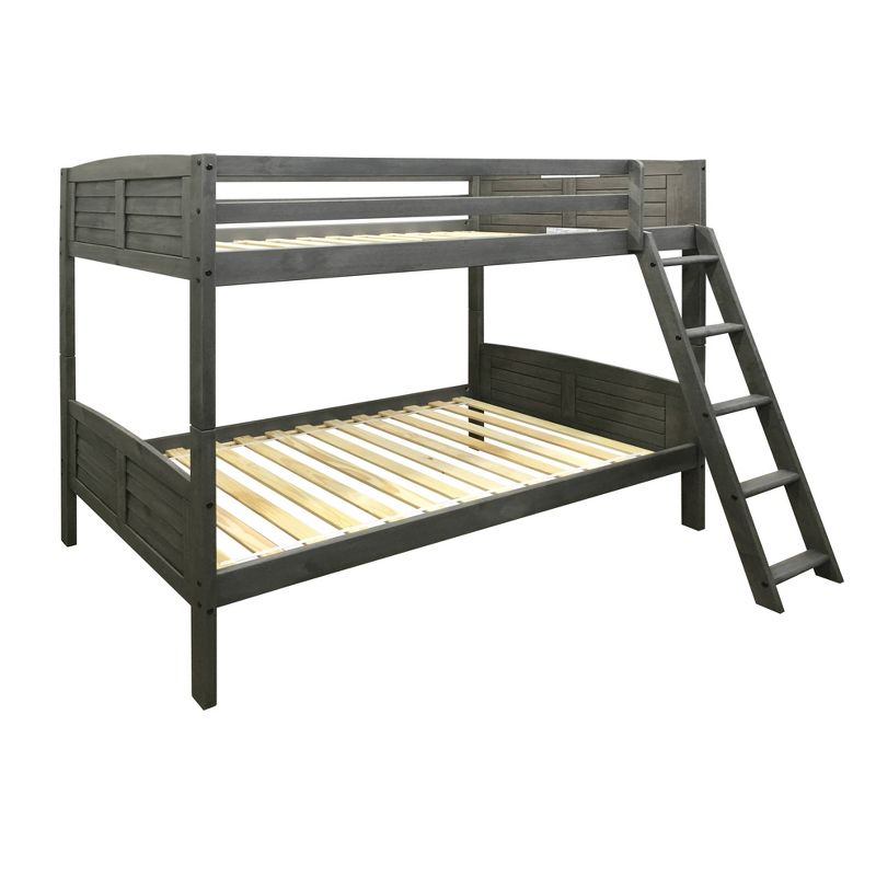Twin/Twin Louver Bunk Bed Antique Gray - Donco Kids