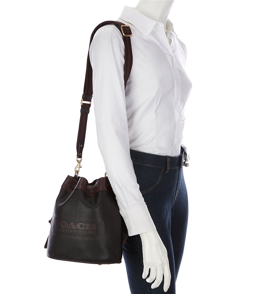 Dooney & Bourke Saffiano Collection Drawstring Bucket Bag