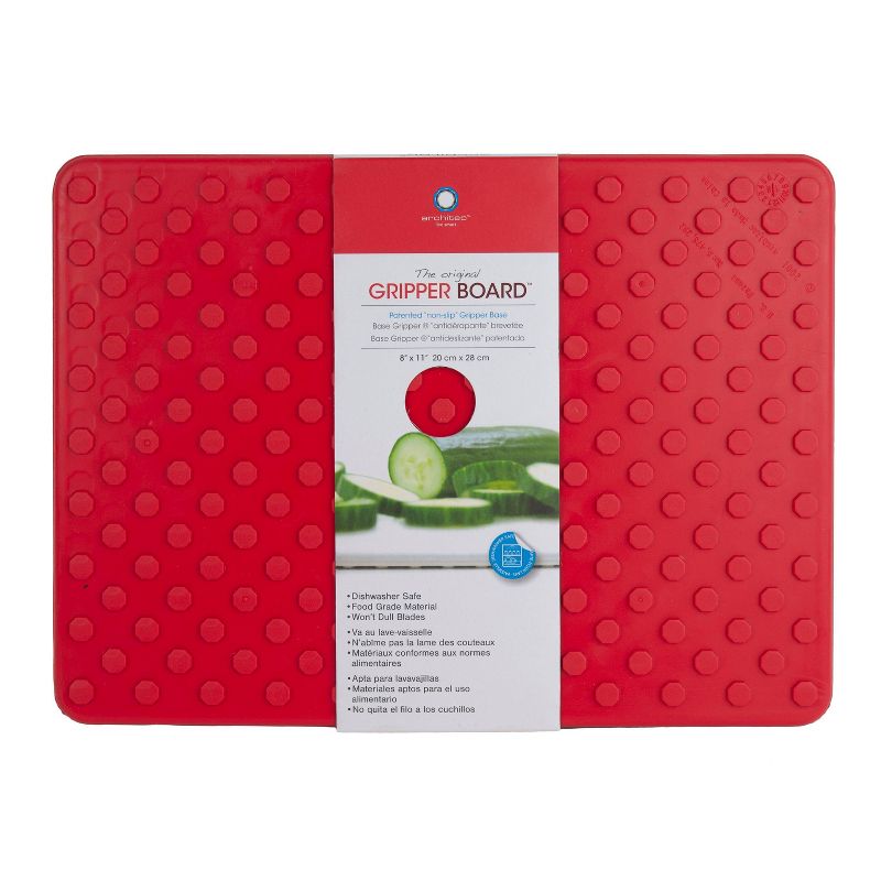 Architec Our Original Gripper Cutting Board 8"x11" Red