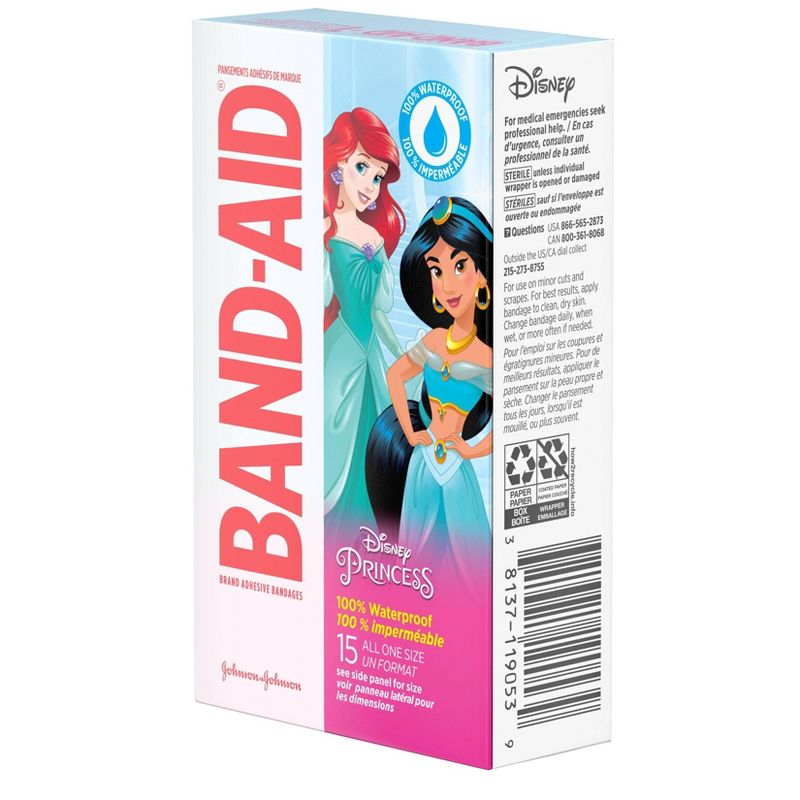 Band-Aid Disney Princess Waterproof Bandages - 15ct