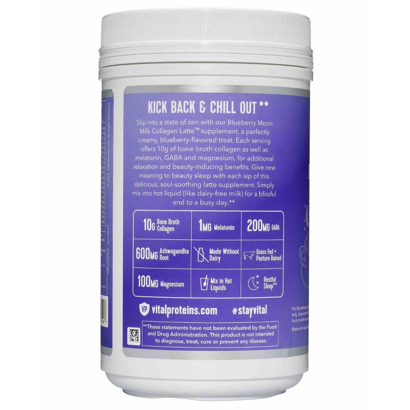 Vital Proteins Blueberry Moon Milk Collagen Latte Dietary Supplement - 11.5oz